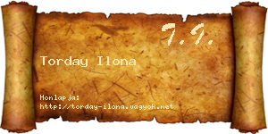 Torday Ilona névjegykártya